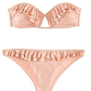 H&M pink ruffle bikini